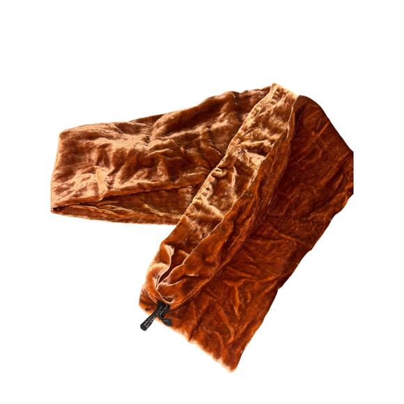 Dana Herbert Velveteen Silk Infinity Scarf Soft Autumn Classic Old Money - Picture 2 of 8
